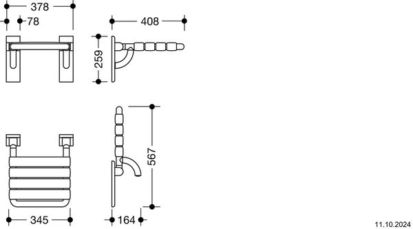 Strapontin Hewi 801 Blanc image number 1