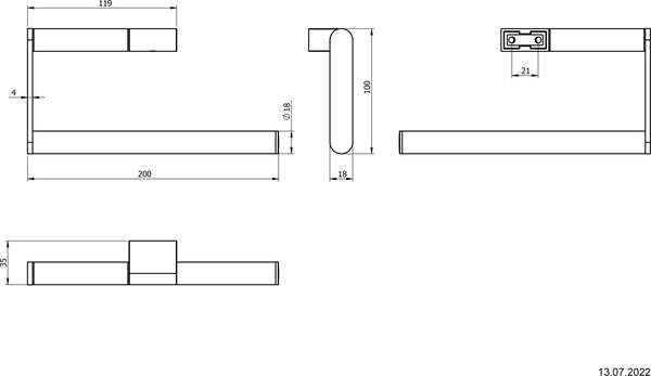 Handtuchring Alterna piana Verchromt image number 1