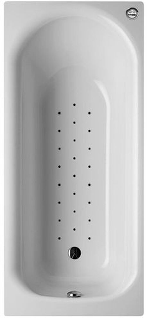 Whirlwanne Alterna steel silent Weiss D&uuml;sen und Garnituren verchromt