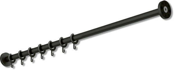 Duschvorhangstange Hewi 900 Schwarz matt image number 0