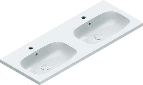 Doppelwaschtisch Alterna dinea 120 x 46 cm Weiss Cleaneffekt