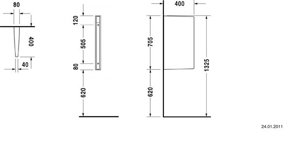 Trennwand Duravit Weiss image number 1