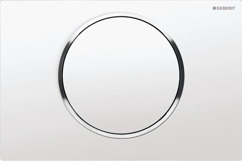 Bet&auml;tigungsplatte Geberit Sigma10 round Weiss/Glanz/Weiss