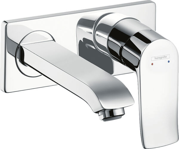Wandmischer Hansgrohe Metris Verchromt image number 0