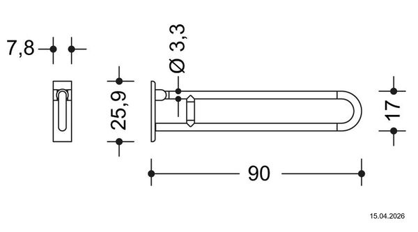 Klappgriff Hewi 801 Weiss image number 1