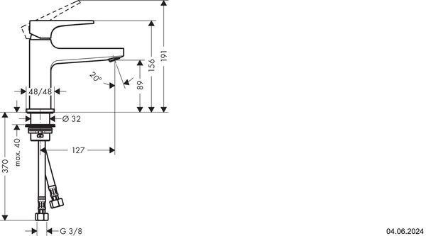 Einlochmischer Hansgrohe Metropol Brushed bronze image number 1