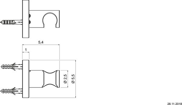Brausehalter Alterna Verchromt image number 1