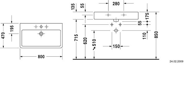 Waschtisch Vero 80 x 47 cm Weiss image number 1