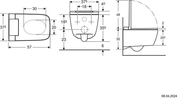 Dusch-WC Geberit AquaClean Sela Square Verchromt image number 1