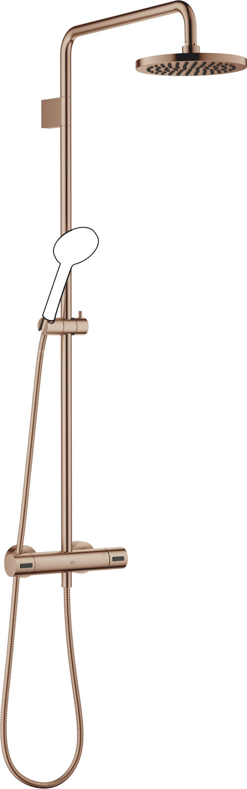 Shower Pipe Dornbracht avec thermostat de douche Bronze bross&eacute;