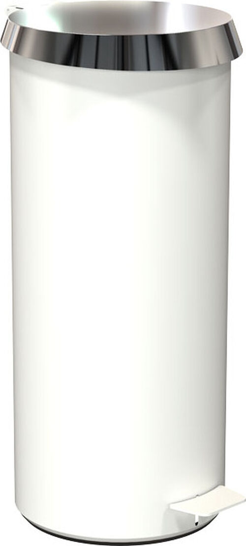 Abfallbeh&auml;lter Frost Nova 2 Weiss matt Top polished stainless