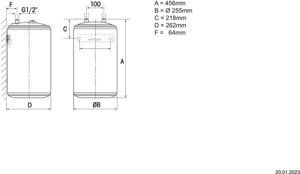 Kleinboiler Atlantic Untertischmontage, 10 Liter image number 1