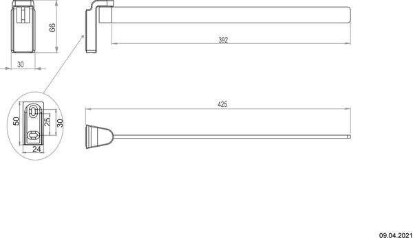 Handtuchhalter Bodenschatz Lindo Verchromt image number 1