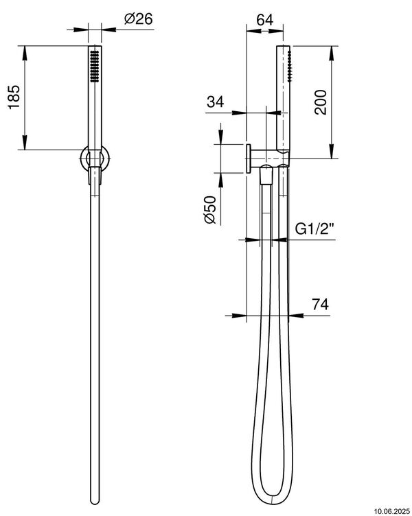 Garniture de douche Fantini Fit &frac12;" Chrom&eacute; image number 1