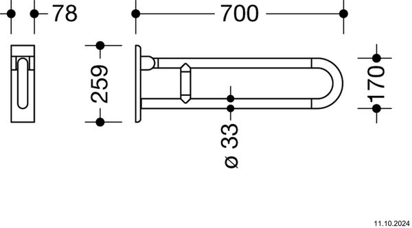 Klappgriff Hewi 801 Weiss image number 1