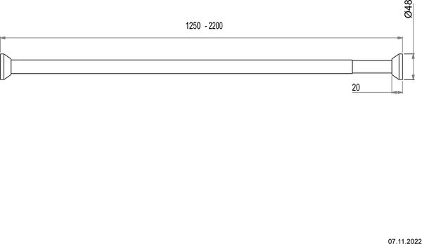 Duschenvorhangstange Bodenschatz Weiss image number 1