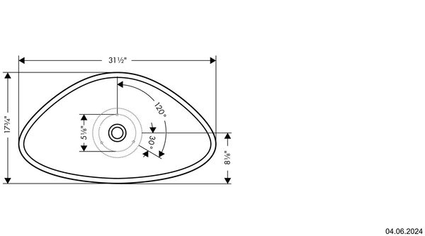 Auflegewaschtisch Axor Massaud 80 x 45 cm Weiss image number 1