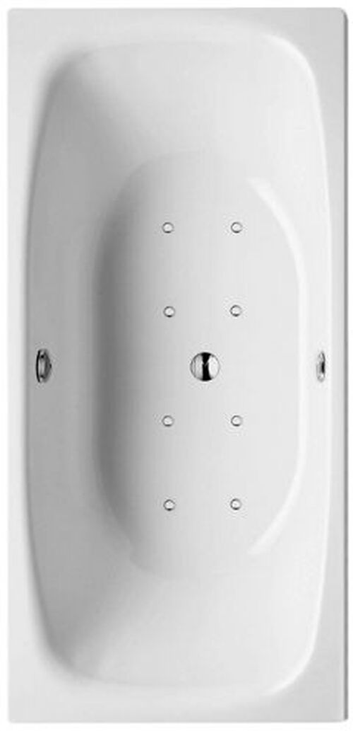 Whirlwanne Alterna steel duo air Weiss D&uuml;sen und Garnituren verchromt