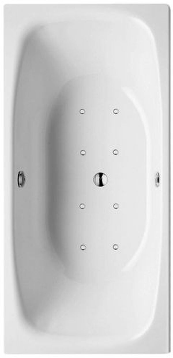 Vasca idromassaggio Alterna steel duo air, soffieria davanti a sinistra, in acciaio, 190 x 90 cm, image number 0