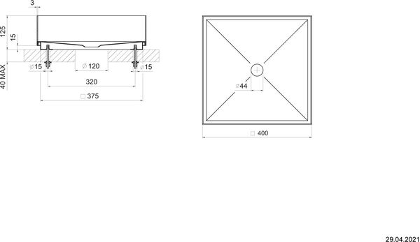 Auflegewaschtisch Gessi 316 40 x 40 cm Warm bronze brushed PVD image number 1