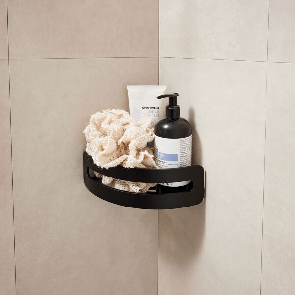 Porte-savon &agrave; barrettes Alterna sabo mod&egrave;le d'angle Noir mat image number 1