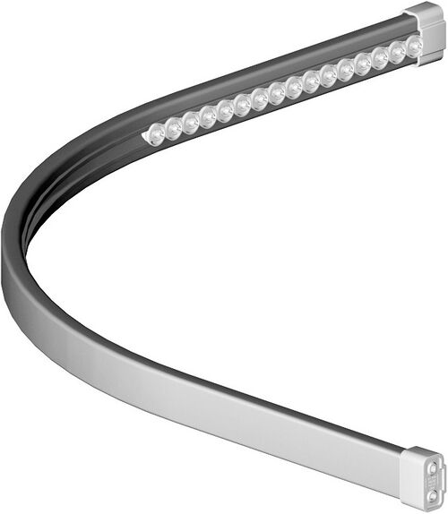 Duschvorhangstange Bodenschatz, Viertelkreis Weiss