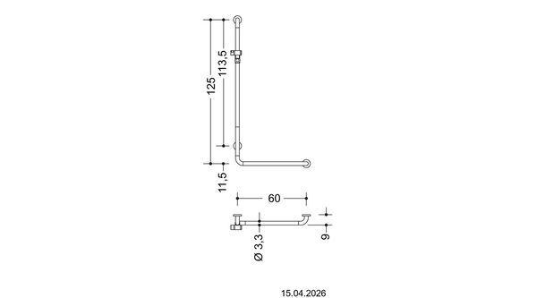 Winkelgriff Hewi 801 Lichtgrau image number 1