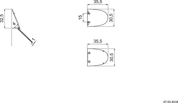 Urinoirdeckel Alterna modena S-Tec Weiss image number 1
