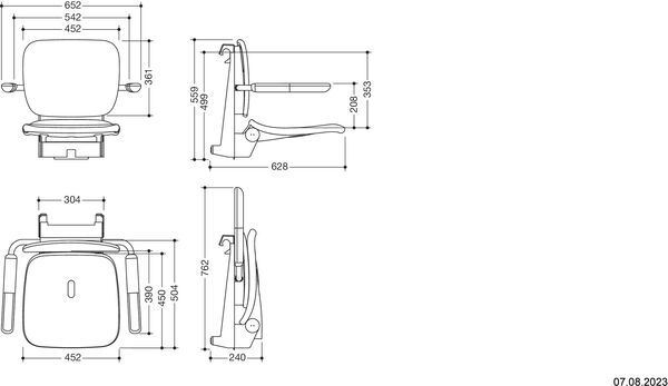 Einh&auml;ngesitz Hewi 802 LifeSystem Premium Signalweiss gl&auml;nzend Pulverbeschichtet image number 1