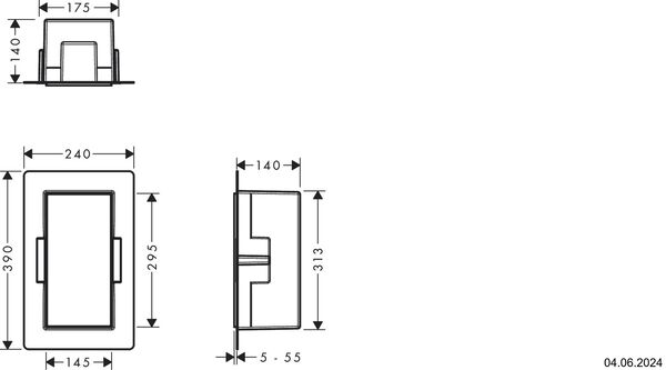Wandnische Hansgrohe XtraStoris Minimalistic Schwarz matt image number 1