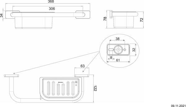 Haltegriff Bodenschatz Chic 22 Verchromt image number 1