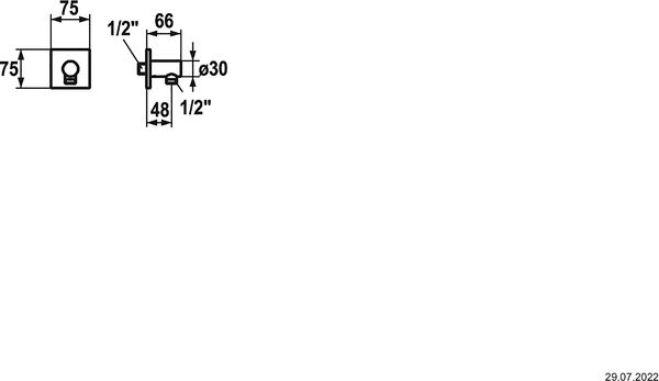 Anschlussbogen KWC &frac12;" Schwarz matt image number 1