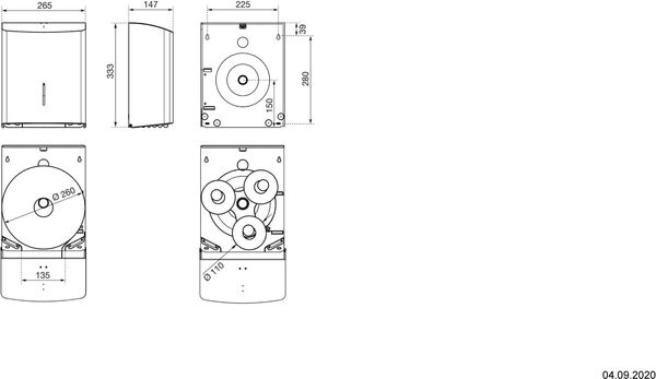 Toilettenpapierspender Pura Inox Trio Edelstahl matt image number 1