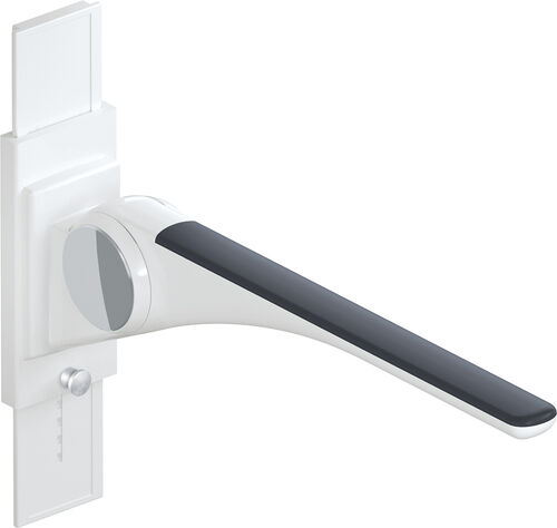 St&uuml;tzklappgriff Hewi LifeSystem Basic Signalweiss gl&auml;nzend Griffpad Anthrazit matt