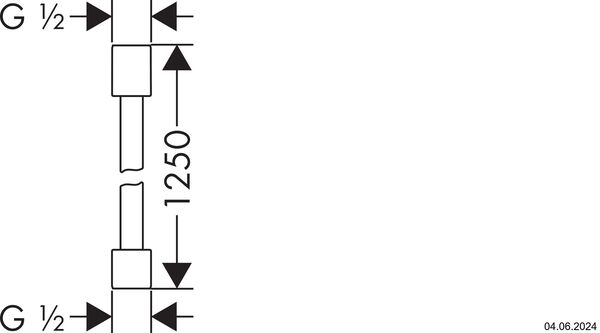 Tuyau flexible Axor Starck Chrom&eacute; image number 1