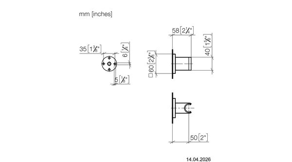 Brausehalter Dornbracht Messing geb&uuml;rstet image number 1