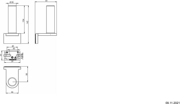 Reserverollenhalter Bodenschatz Chic 22 Verchromt image number 1