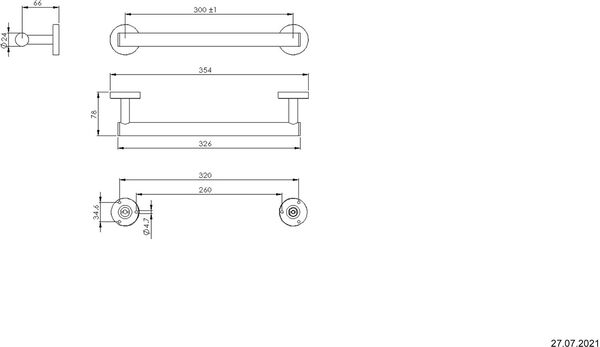 Haltegriff Alterna nonda-gerade Verchromt image number 1
