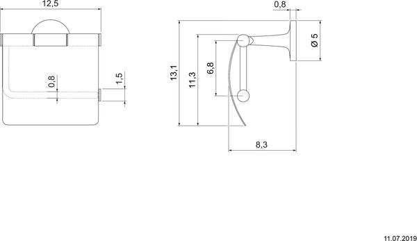 Papierhalter Duravit Starck T Verchromt image number 1