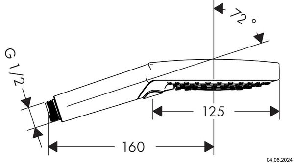 Douche &agrave; main Hansgrohe Raindance Select S 120 Ecosmart Chrom&eacute; image number 1