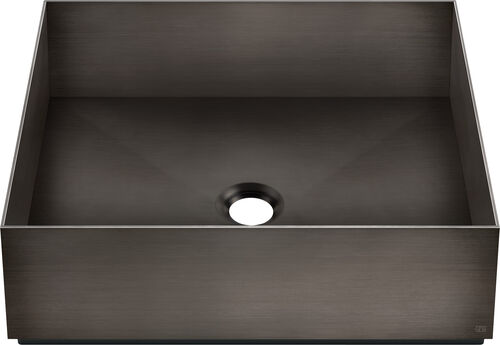 Auflegewaschtisch Gessi 316 40 x 40 cm Black metal brushed