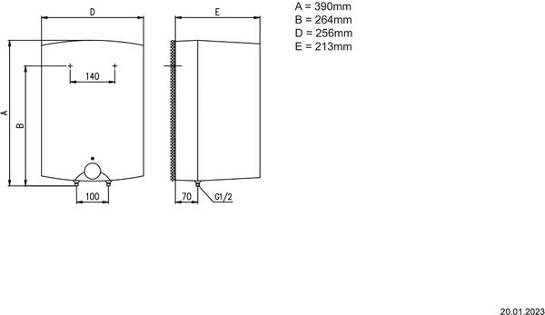 Chauffe-eau &eacute;lectrique Atlantic montage sur-&eacute;vier, 5 litres image number 1