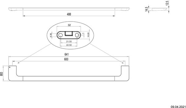 Badetuchstange Bodenschatz Liv Verchromt image number 1