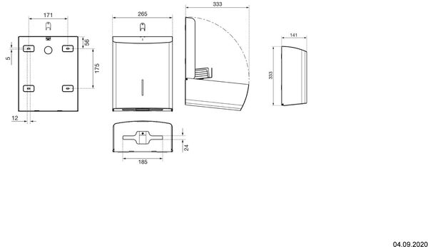 Papierhandtuchspender Pura Inox Edelstahl matt image number 1