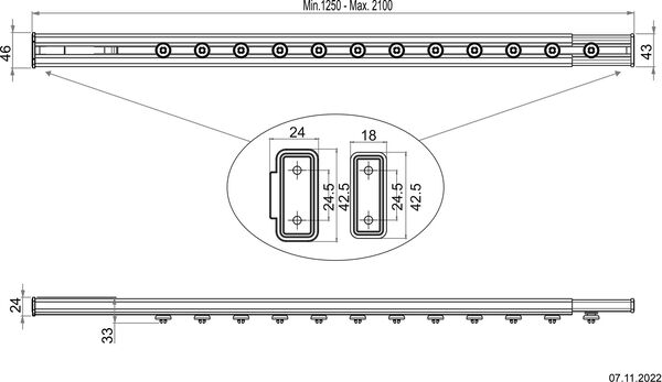 Duschenvorhangschiene Bodenschatz Weiss image number 1