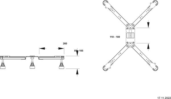 Duschwannenfuss Mepa BW-5 SF image number 1