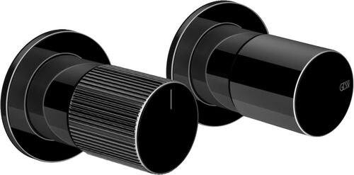 Bade- und Duschmischer Endmontageset Gessi Habito Black metal Rigato