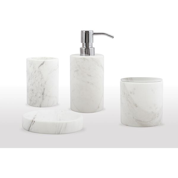 Seifenspender Spirella Sana Weiss marmoriert image number 1