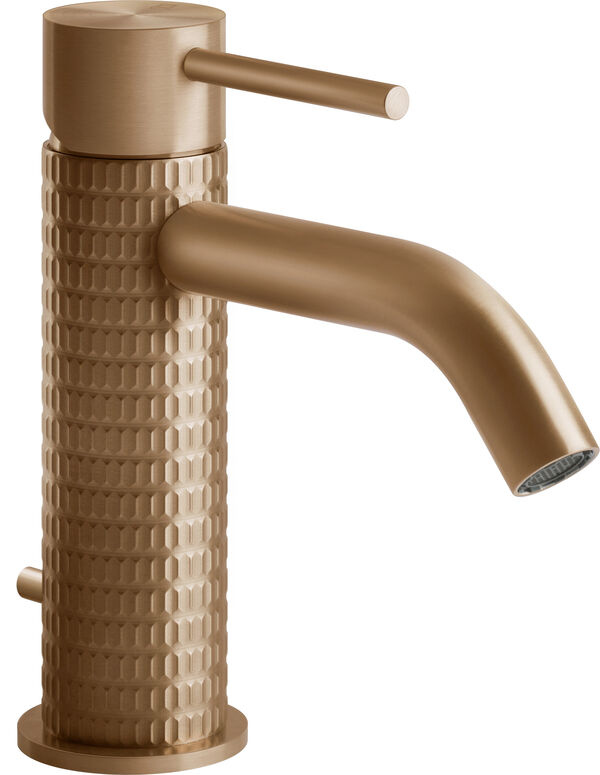 Einlochmischer Gessi 316 Warm bronze brushed PVD Meccanica image number 0