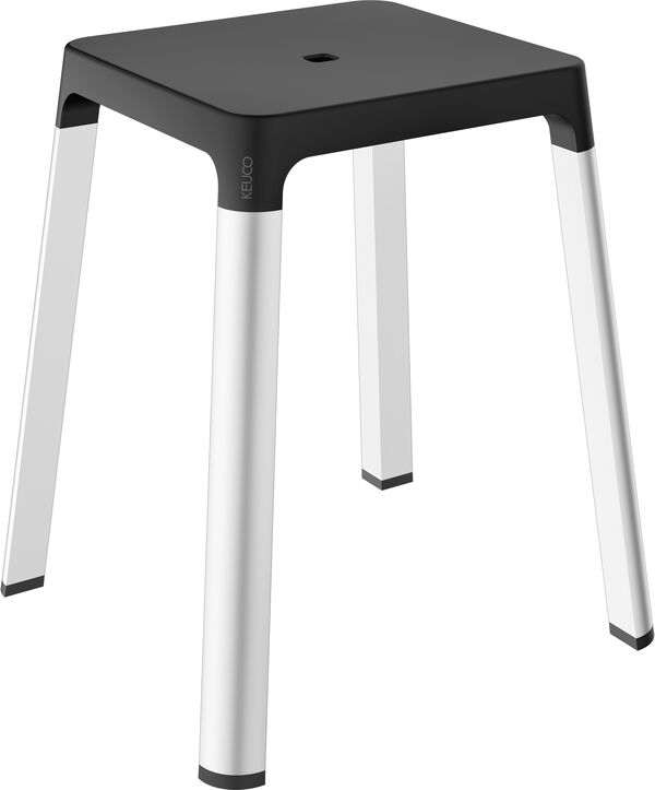 Bad-Hocker Keuco Collection Axess Silbereloxiert Sitzfl&auml;che schwarz image number 0